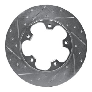 Ford Transit-250 Brake Rotor (1) - Rear Left - R1 Concepts - Drilled & Slotted - Silver - `15-`25